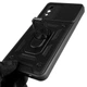 Чохол для Samsung Galaxy A02 SM-A022G броньований з кільцем-тримачем підставкою зі шторкою чорний - зображення 6