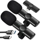 Петличный микрофон K11 Wireless Lavalier с адаптером Lightning черный - изображение 1
