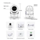 Камера видеонаблюдения CAMERA Wifi QC011 Беспроводная поворотная с инфракрасной подсветкой Белая - изображение 4
