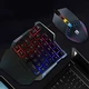 Комплект 198I G506 проводной игровая клавиатура для одной руки и мышь с подсветкой Black - изображение 4