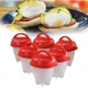 Форми для варіння яєць без шкаралупи Egg Boiler, 6 штук із лотком/ Силіконова яєчнарка Eggies - зображення 2