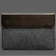 Чехол-конверт с клапаном кожа+фетр для MacBook 16" Темно-коричневый Crazy Horse - изображение 5