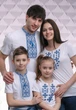 Літня жіноча вишита футболка білого кольору «Зоряне сяйво (синя вишивка)» S - зображення 8