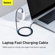 Кабель Baseus Type-C to Type-C Crystal Shine Series Fast Charging Data Cable |1.2m, 100W| - изображение 3