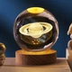 Декоративный 3D ночник Хрустальный Шар 8 см · Настольная лампа - светильник с 3D эффектом Галлактика - изображение 2