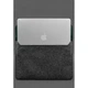 Чехол-конверт с клапаном кожа+фетр для MacBook 15" Зеленый Crazy Horse - изображение 4