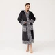 Кимоно женское из плюшевого велюра Kimono Black and White Zebra 18370 3XL - изображение 4
