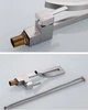 Смеситель дизайнерский для раковины однорычажный кран горизонтальный монтаж WanFan для ванны Никель - изображение 3