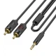 Кабель Hoco 3.5 double Lotus RCA audio cable UPA28 |1.5M| Black - изображение 6