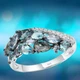 Кольцо женское с голубыми камнями код 2257 - изображение 1