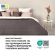 Покрывало на кровать 220х240 см Люкс IDEIA двухстороннее, прочная стежка ткани, антиаллергенное волоконо беж - изображение 9