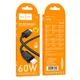 Кабель Hoco Type-C to Type-C Beneficio charging data cable X113 |1m, 60W/3A| black - зображення 2