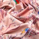 Ткань для одежды Атлас шелк с рисунком, 145 см, 90 гр/м2, нежная, легкая ткань какаду - изображение 3
