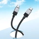 Кабель HOCO X110 Honorific charging data cable Type-C to Type-C 60W 3A 1m Black - зображення 4