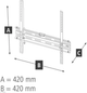 Uchwyt ścienny Hama TV Wall Bracket, Rigid, 165 cm (65") to 35 kg, Wall Spacing 2.3 cm (4047443443281) - obraz 3