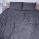 Простынь MirSon Mikrosatin Premium №19-0000 Monument однотонная 200x220 см (2200007235704) - изображение 6