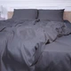 Простынь MirSon Mikrosatin Premium №19-0000 Monument однотонная 200x220 см (2200007235704) - изображение 3