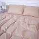 Простынь MirSon Mikrosatin Premium №15-1214 Warm Sand однотонная 150х220 см (2200007231072) - изображение 4