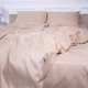 Простынь MirSon Mikrosatin Premium №15-1214 Warm Sand однотонная 150х220 см (2200007231072) - изображение 3