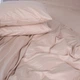 Простынь MirSon Mikrosatin Premium №15-1214 Warm Sand однотонная 150х220 см (2200007231072) - изображение 2