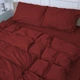 Простынь MirSon Mikrosatin Premium №19-1655 Garnet однотонная 200x220 см (2200007236909) - изображение 4