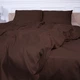 Простынь MirSon Mikrosatin Premium №19-1230 Friar Brown однотонная 150х220 см (2200007236282) - изображение 2