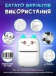 Детский термопринтер с аккумулятором Mini printer Cat Ears с Bluetooth Синий 8499 - изображение 2