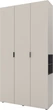 Шкаф Metkas Home A015R 1200 x 420 x 2300 мм ЛДСП Кашемир - Антрацит (MA015R-KA) - изображение 1