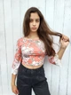 Топ в квіти з мереживом на рукавах Boohoo Помаранчевий (9850 S/42) - зображення 7