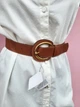 Пояс ремень женский широкий ZARA Коричневый ( 9609 ) - изображение 1