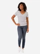 Футболка хлопковая женская U.S. Polo Assn 215836-7E00A(EVENING BLUE) XS Синяя с принтом (786660534764) - изображение 3