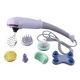 Ручной вибромассажер для всего тела 8в1 Magic Massager, вибрационный массажер с сменными насадками VMG-81-White/Blue - изображение 10