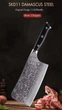 Японський ніж Santoku з дамаської сталі у подарунковій упаковці TURWHO BONE CHOPPER 7" універсальний (SKD11 Steel) - зображення 5