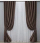 Комплект готовых штор VR-Textil Bagema Rvs № 1243ш Коричневый 100х270 см 2 шт (33-0075) - изображение 2