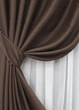 Комплект готовых штор VR-Textil Bagema Rvs № 1243ш Коричневый 100х270 см 2 шт (33-0075) - изображение 5