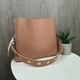 Женская сумка стиль Zara на плечо, сумочка Зара черная эко кожа люкс качество Розово-бежевая - изображение 2