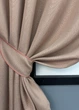 Комплект коротких штор VR-Textil Лен-блэкаут Лен Мешковина № 1069ш Пудровый 130х170см 2 шт (35-0312) - изображение 4