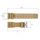 Ремінець для годинника Skmei 1283/1277/1384KH Khaki - изображение 3