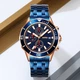 Чоловічий годинник Skmei 9335RGBU Rose Gold-Blue - изображение 3