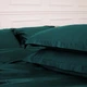 Простынь на резинке MirSon Tencel №07 Emerald 180x200 см (2200009371349) - изображение 5