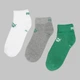 Набор женских носков коротких хлопковых Puma Elements Unisex Plain Q 94710802 35/38 3 пары Green/White (8720245958295) - изображение 1