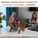 Подставка органайзер для виниловых пластинок Teslyar стойка музыкальная под винил из дерева и акрила Коричневая (PV001) - изображение 2