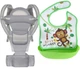 Хипсит, Эрго-рюкзак, кенгуру, переноска Baby Carrier 6в1 Серый слюнявчик-трансформер (n-9896) - изображение 1