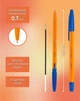 Набор шариковых ручек 50 шт Buromax Orange Синий 0.7 мм Оранжевый корпус (BM.8119-01) - изображение 3