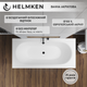 Ванна акриловая Helmken Vienna 170x75 см (7827NA6553) комплект 2 в 1: прямоугольная ванна, Черный подголовник - изображение 2