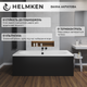 Ванна акриловая Helmken Vienna 170x75 см (7827NA6553) комплект 2 в 1: прямоугольная ванна, Черный подголовник - изображение 3