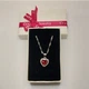 Кулон с цирконами "Рубиновое сердце" ювелирный сплав Xuping Jewelry покрытие серебро в сувенирной коробочке (16147) - изображение 6