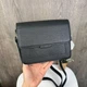 Кожаная женская мини сумочка клатч черная с магнитом классическая прямоугольная средней жесткости тиснение флотар - изображение 1