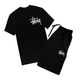 Комплект Stussy шорти та футболка чорна базовий Стассі S(46) - зображення 1