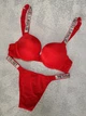 Комплект білизни (бюстгальтер + трусики-бразиліана) жіночий Victoria's Secret 85B червоний (8030) - зображення 1